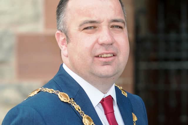 SDLP Councillor Brian Tierney, Mayor of Derry City and Strabane District Council. Picture Martin McKeown. 01.06.20