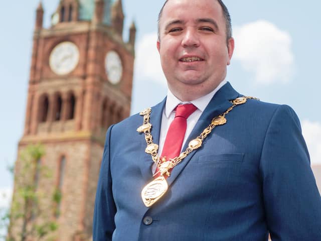 SDLP Councillor Brian Tierney who has been elected the new Mayor of Derry City and Strabane District Council. Picture Martin McKeown. 01.06.20