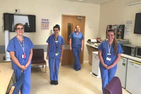 Staff at Altnagelvin following the discharge of the last COVID-19 patients.