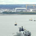 HMS Albion sailing up Belfast Lough towards Pollock Dock for the Belfast Maritime Festival in June 2007. Picture: Steven Peacock/DPO(NI)
