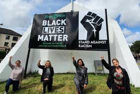A new Black Lives Matter billboard has been unveiled at Free Derry corner.