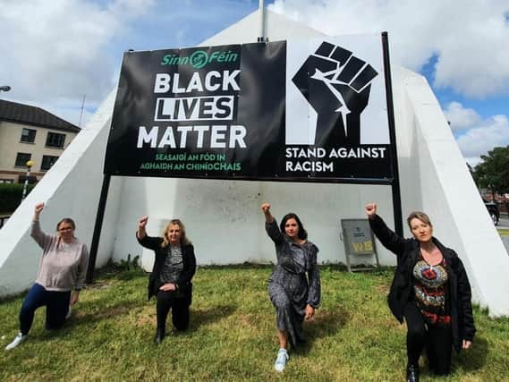 A new Black Lives Matter billboard has been unveiled at Free Derry corner.