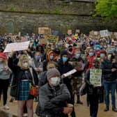 The Black Lives Matter protest in Derry on Saturday.