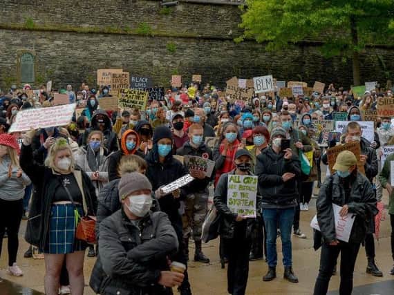 The Black Lives Matter protest in Derry on Saturday.