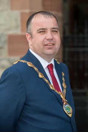 SDLP Councillor Brian Tierney who has been elected the new Mayor of Derry City and Strabane District Council. Picture Martin McKeown. 01.06.20