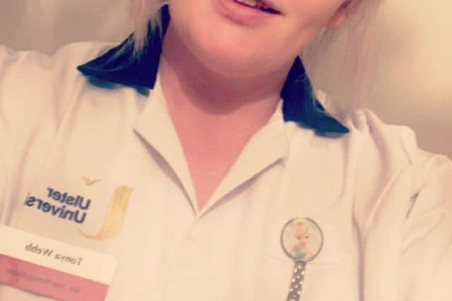 Tonya Webb started her nursing career early in response to the Covid-19 pandemic. She is currently working in Waterside Hospital.