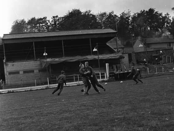 FK Lyn players training at the Brandywell prior to their European Cup return leg against Derry City.