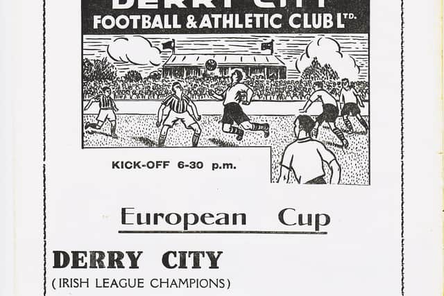The programme from the second leg at Brandywell.