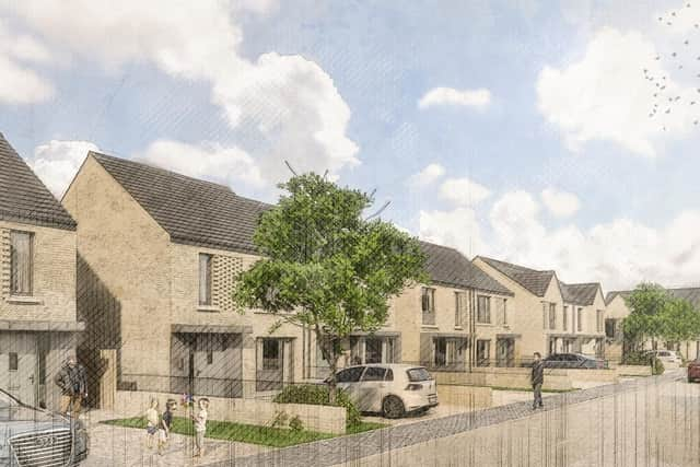 An artist's impression of the new homes.