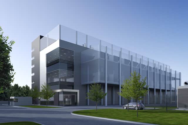 The CGI concept of how one of the Data Centres could look.