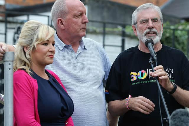 Michelle O'Neill, Bobby Storey Gerry Adams