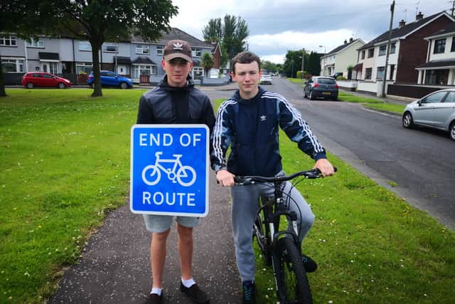 Young Strathfoyle residents Ben Devine and Sean McCullough want to see the greenway realised.