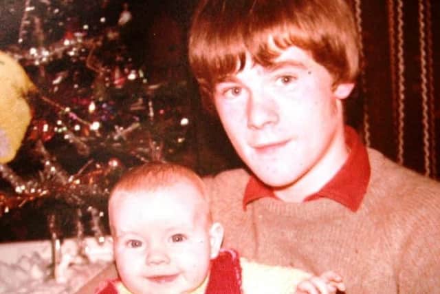 Paul Whitters pictured with his baby brother Aidan.
