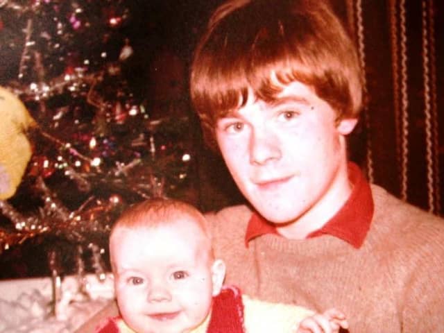 Paul Whitters pictured with his baby brother Aidan.