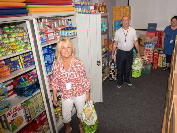 Shantallow Residents Association and a host of other organisations in the area have come together to form the Ballyarnett Community Response team recently. Pictured are Ciara Ferguson, Martin Connollly and Lorraine McWilliams who work in the Ballyarnett Community food distribution team. Picture Martin McKeowm 0720