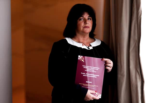 Derry woman Deirdre Mahon, chair of the expert panel which has recommended the establishment of  a public inquiry to investigate the conditions and practices in mother and baby homes, Magdalene laundries and workhouses in Northern Ireland.