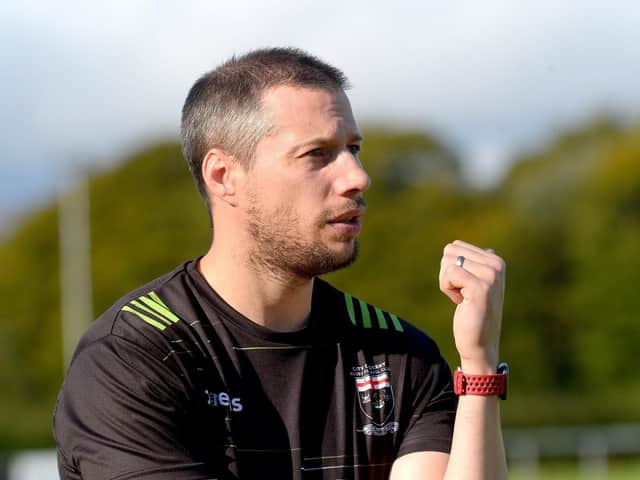 City of Derry Head Coach Richard McCarter. Photo: George Sweeney. DER2140GS – 055