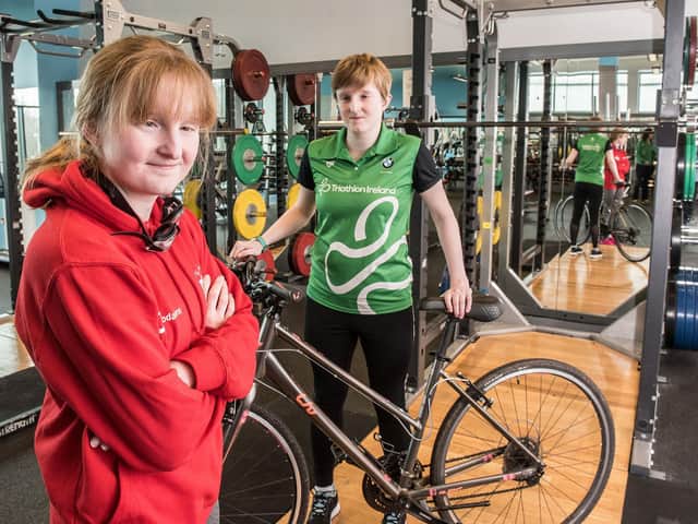 Claudy sisters Chloe and Judith MacCombe at the gym in Derry City and Strabane District Council's Foyle Arena.