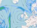 The Atlantic charts are showing an area of high pressure tracking over Ireland.