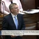 The Minister for Public Expenditure and Reform Michael McGrath TD