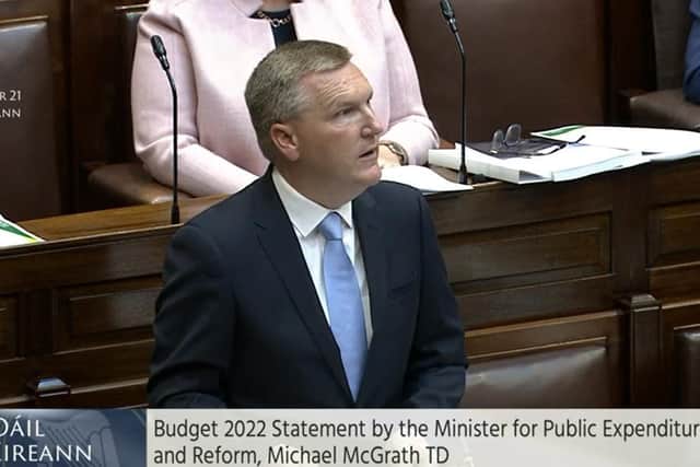 The Minister for Public Expenditure and Reform Michael McGrath TD