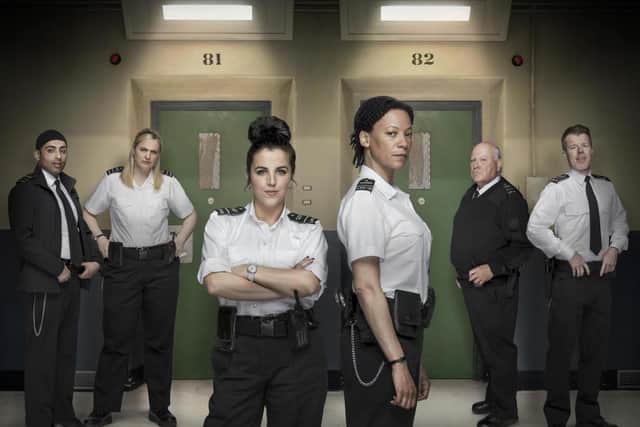 Jamie-Lee O'Donnell alongside the rest of the cast of the new TV series.