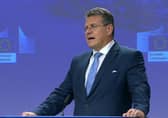 Maroš Šefčovič, speaking this evening.