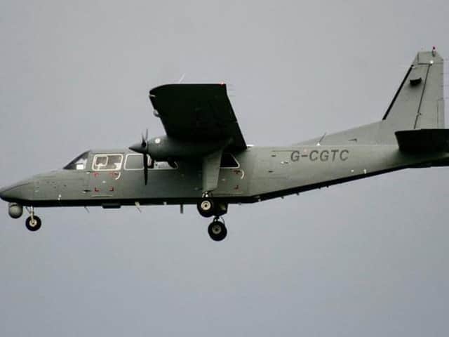 The BN2T-4S Islander, call sign G-CGTC