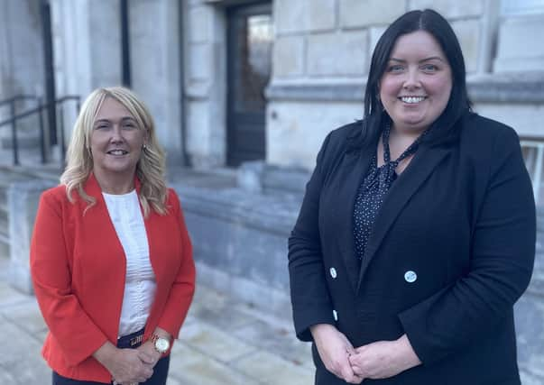 Foyle MLA Ciara Ferguson with  the Communities Minister Deirdre Hargey