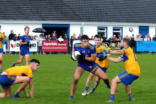 Ben McCarron was in superb form as Steelstown defeated Castledawson to make the Intermediate Championship semi-finals where they will play Limavady Wolfhounds. (Photo: George Sweeney)