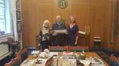 Rev David Latimer, with his wife Margaret and daughter Joanne, receiving the Freedom of the City of London