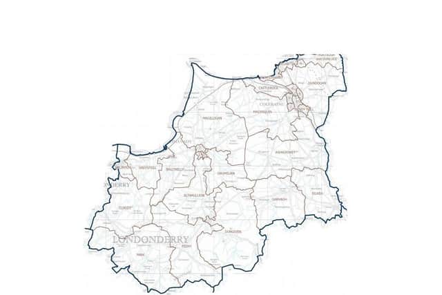The proposed new East Derry constituency.