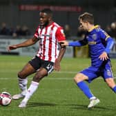 Derry City's James Akintunde starts another attack. Picture by Kevin Moore/MCI