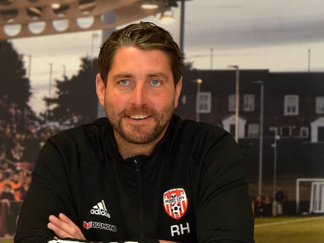 Derry City manager Ruaidhri Higgins.