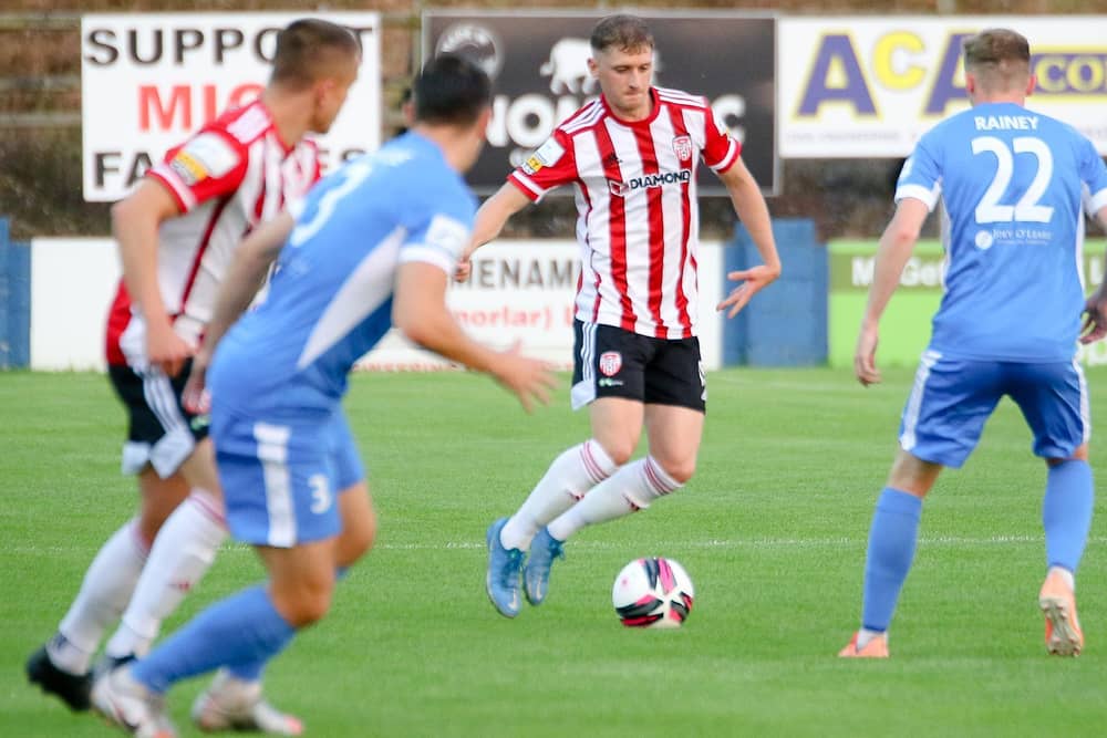 Derry City's Ronan Boyce fired home a late equaliser against Bohemians. Picture Kevin Moore/MCI
