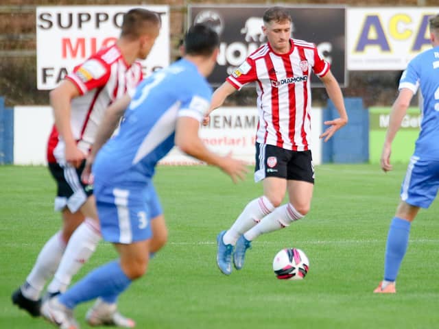 Derry City's Ronan Boyce fired home a late equaliser against Bohemians. Picture Kevin Moore/MCI