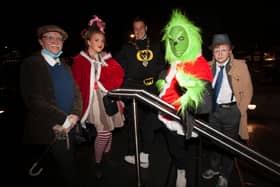 The Mayor, Alderman Graham Warke, enjoying the Hallowe'en festivities with revellers at the weekend.