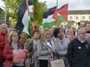 Attendees at a previous Palestine solidarity rally in the city.