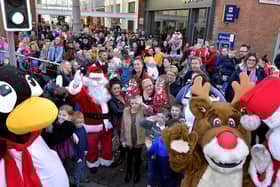 Santa and his helpers arrive at Foyleside Shopping Centre back in 2018.  DER4518GS055