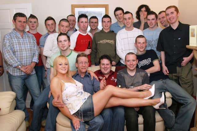 Christina McKenna takes it easy at her birthday party.