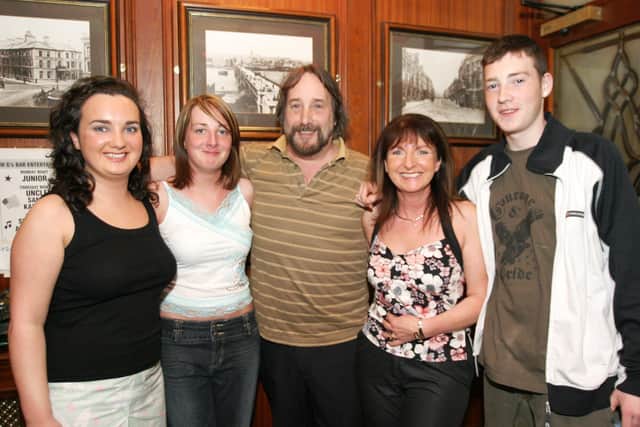 Deirdre Gillespie enjoying her birthday with her family.