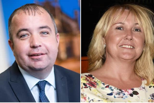 Concerns raised: SDLP Councillor Brian Tierney and Sinn Féin Foyle MLA Ciara Ferguson.