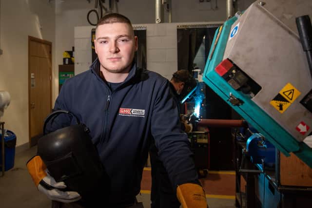 Reiss Killen who is studying for his Level 3 Diploma in Fabrication and Welding at NWRC Springtown will compete in the Welding finals. (pic Martin McKeown)