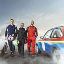 Freddie Flintoff, Chris Harris and Paddy McGuinness