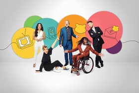 Alex Scott, Mel Giedroyc, Graham Norton, Ade Adepitan and Chris Ramsey