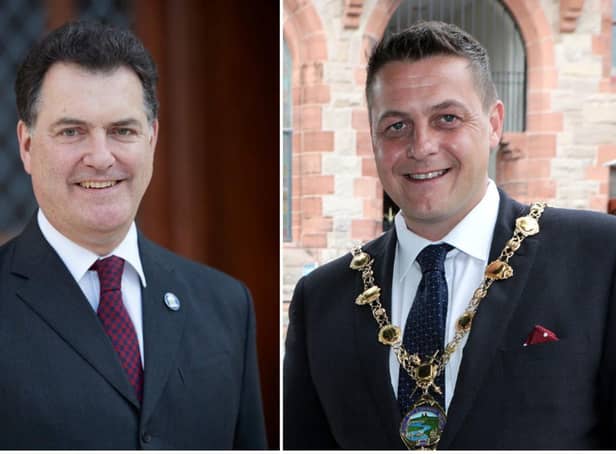 Left: Alderman Vincent Keaveny will be installed as the 693rd Lord Mayor of the City of London. Right: Mayor of Derry City & Strabane District Alderman Graham Warke.