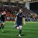 Derry City's Jamie McGonigle races away celebrating the opening goal against Sligo Rovers. Picture by Kevin Moore/MCi