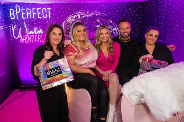 Nadine Coyle (centre) was joined by her sisters Charmaine and Rachel Coyle Major and niece, Ka