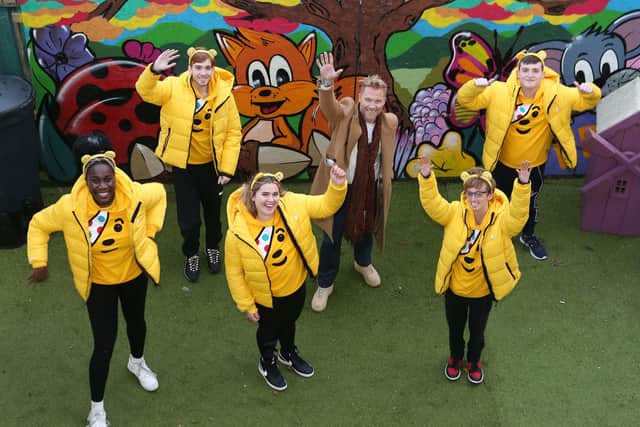 Ronan Keating and the Surprise Squad at Foyle Downs Syndrome Trust this week.