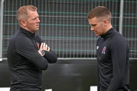Dundalk manager Vinny Perth and Patrick McEleney.